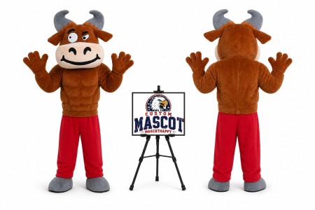 Adult Muscular Bull Mascot Costume