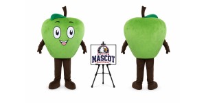 Big Apple Mascot Costume for Food Events Big Apple Mascot Costume for Food Events