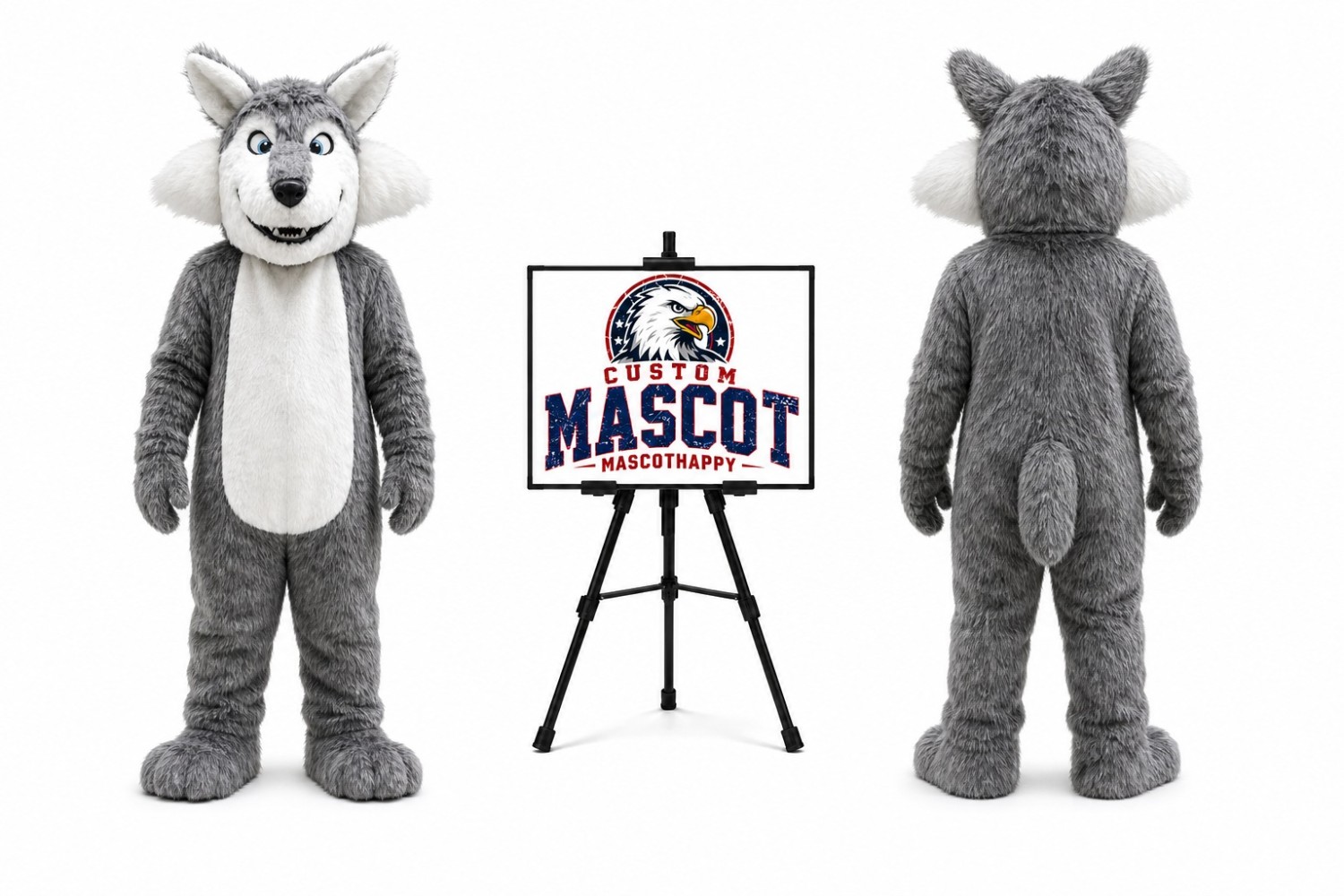 Big Wolf Mascot Costume Big Wolf Mascot Costume