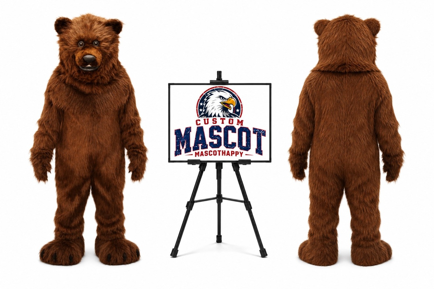 Big Grizzly Bear Mascot Costume Big Grizzly Bear Mascot Costume