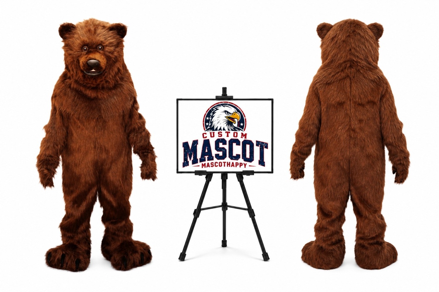 Big Grizzly Bear Mascot Costume Big Grizzly Bear Mascot Costume