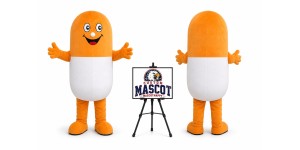 Adult Pill Mascot Costume Adult Pill Mascot Costume