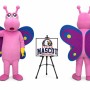 Adult Butterfly Mascot Costume