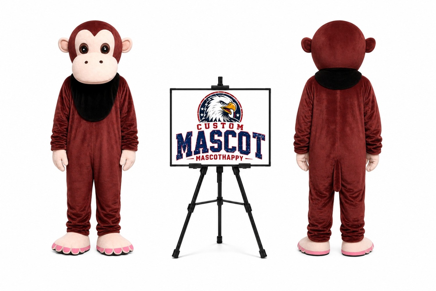 Big Mouth Orangutan Monkey Mascot Costume Big Mouth Orangutan Monkey Mascot Costume