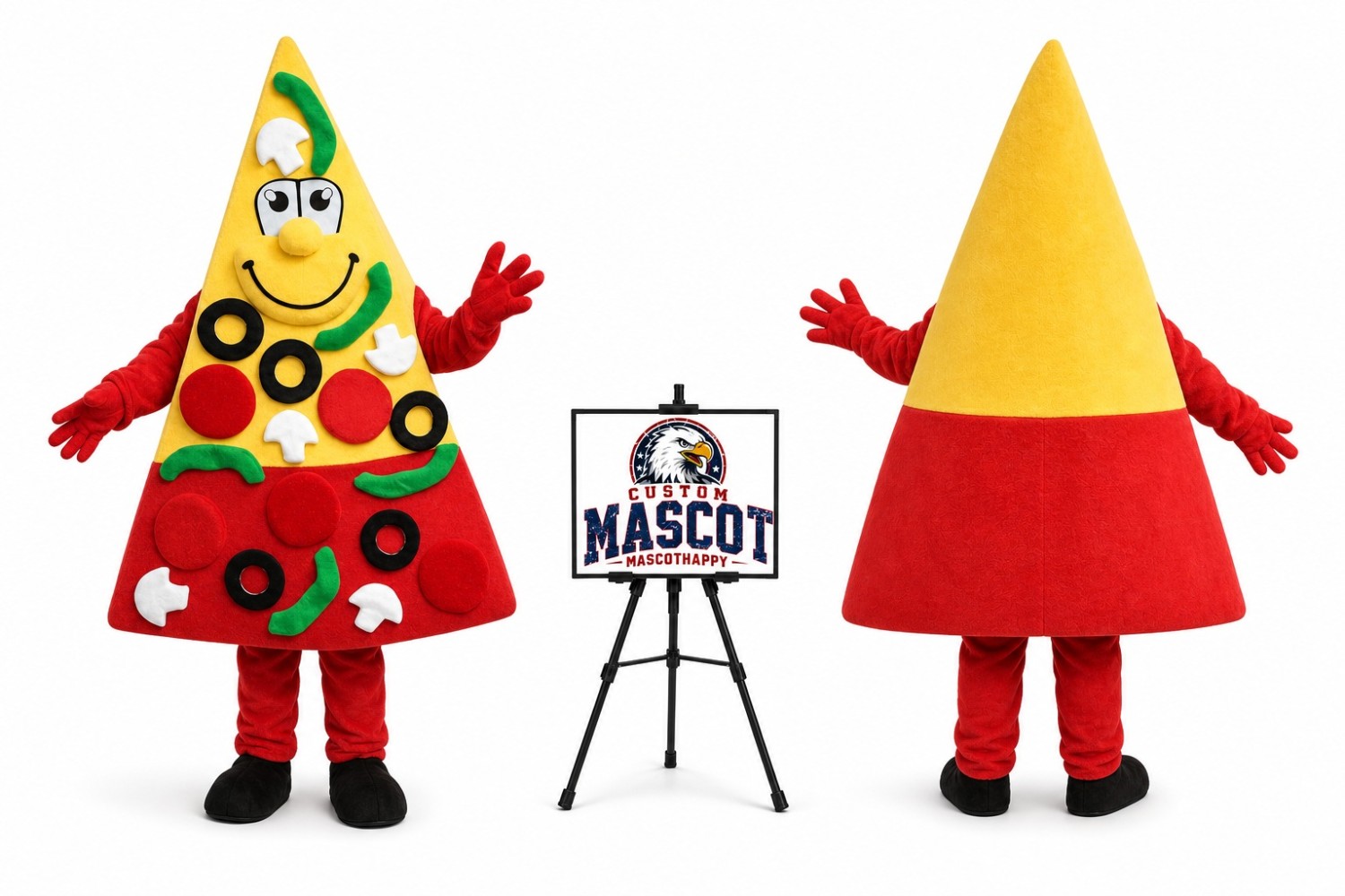 Adult Pizza Mascot Costume Adult Pizza Mascot Costume