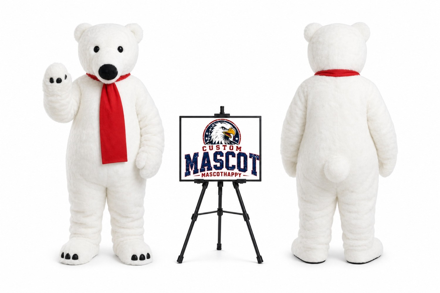 Adult Polar Bear Mascot Costume Adult Polar Bear Mascot Costume