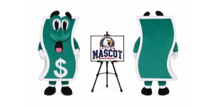 Billy Buck Moneay Cash Mascot Costume Billy Buck Moneay Cash Mascot Costume