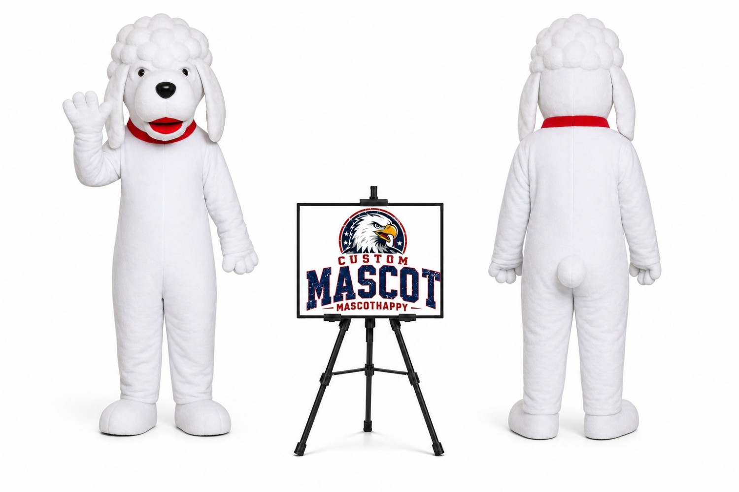 Adult Poodle Dog Mascot Costume Adult Poodle Dog Mascot Costume