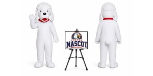 Adult Poodle Dog Mascot Costume Adult Poodle Dog Mascot Costume