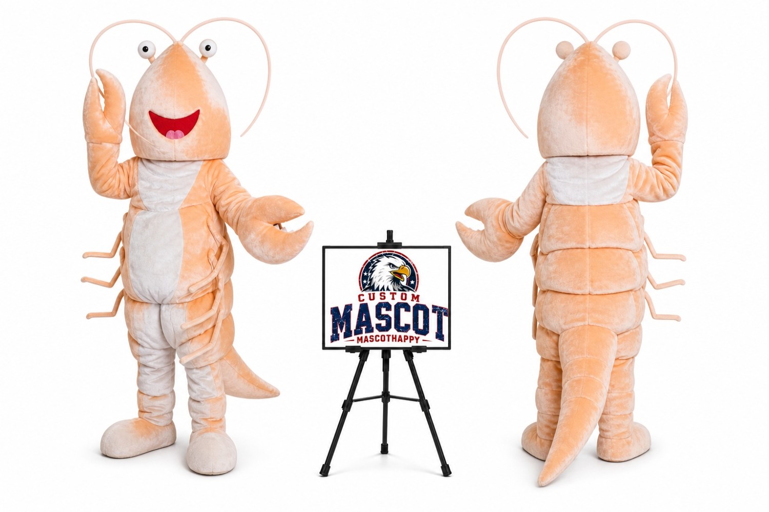 Adult Prawn Lobster Mascot Costume for Food Events