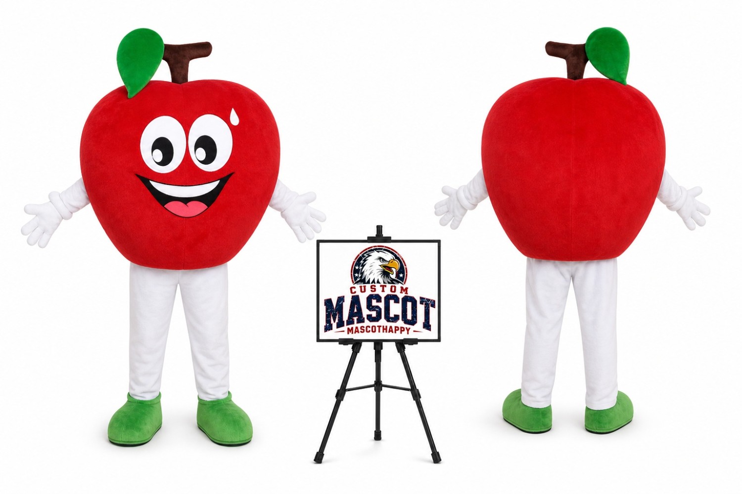Adult Apple Mascot Costume for Food Events Adult Apple Mascot Costume for Food Events