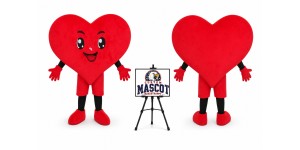 Adult Heart Mascot Costume Adult Heart Mascot Costume