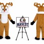Adult Nose Reindeer Mascot Costume for Christmas Events