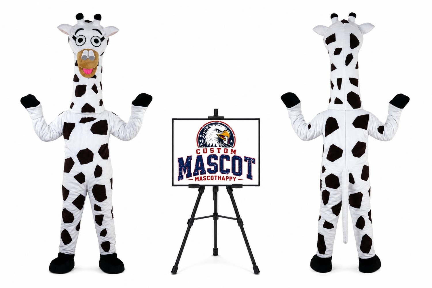 Spotted Zebra Mascot Costume Spotted Zebra Mascot Costume