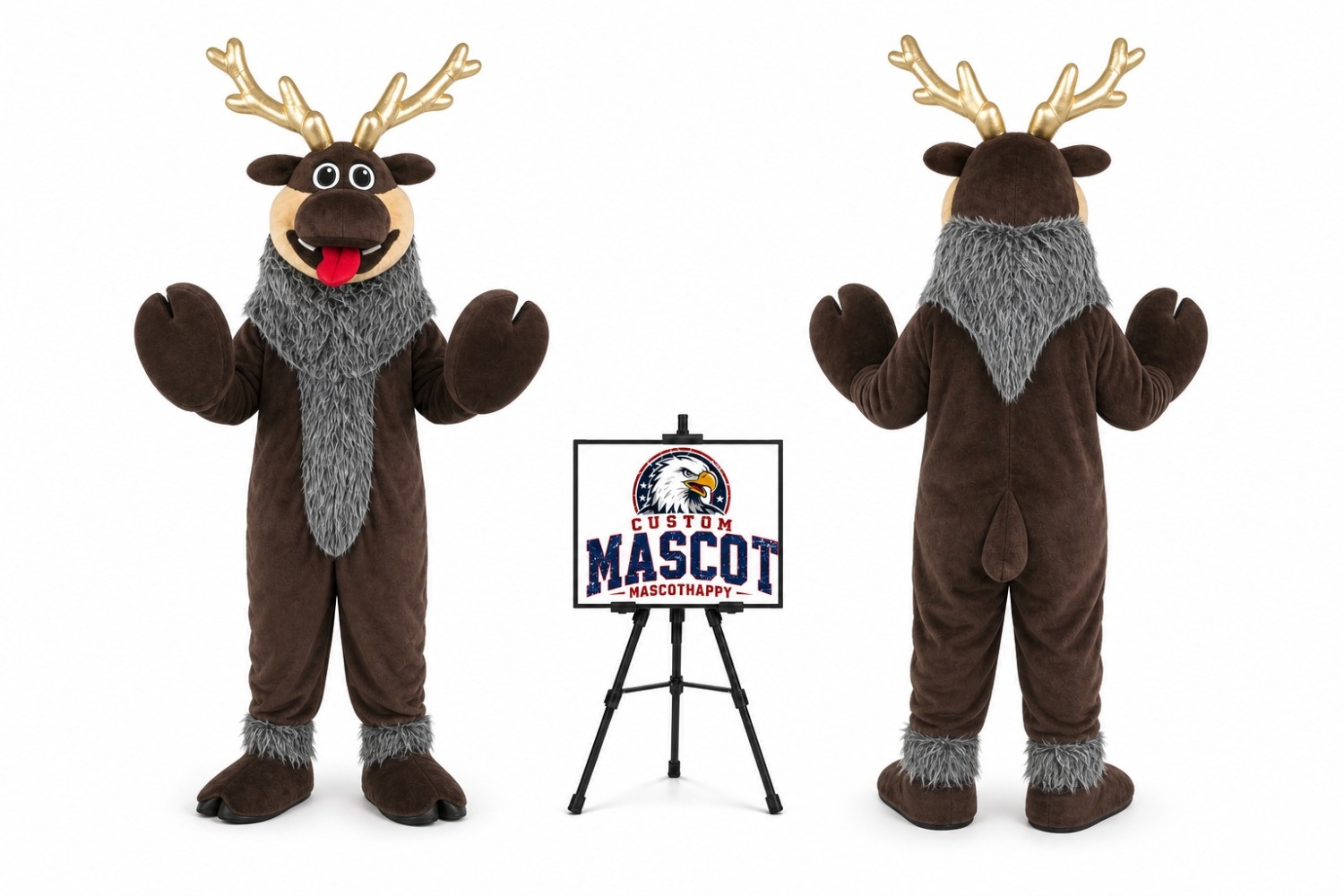 Adult Reindeer Mascot Costume for Christmas Events Adult Reindeer Mascot Costume for Christmas Events