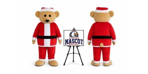 Adult Santa Bear Mascot Costume for Christmas Events Adult Santa Bear Mascot Costume for Christmas Events