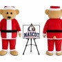 Adult Santa Bear Mascot Costume for Christmas Events