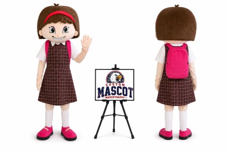 Adult School Boy Girl Mascot Costume