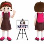 Adult School Boy Girl Mascot Costume