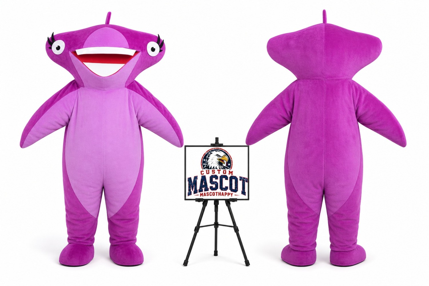 Adult Shark Manta Ray Mascot Costume Adult Shark Manta Ray Mascot Costume
