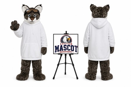 Adult Snow Leopard Mascot Costume