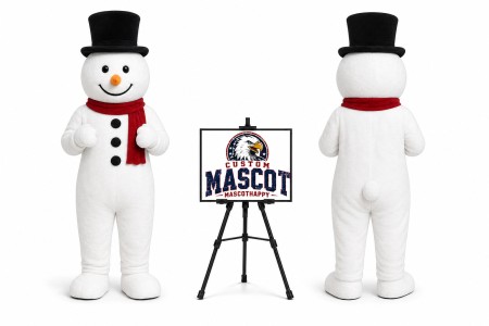 Adult Snowman Mascot Costume for Christmas Events