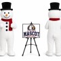 Adult Snowman Mascot Costume for Christmas Events