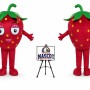 Adult Strawberry Mascot Costume