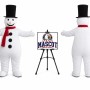 Hat Adult Snowman Mascot Costume for Christmas Events