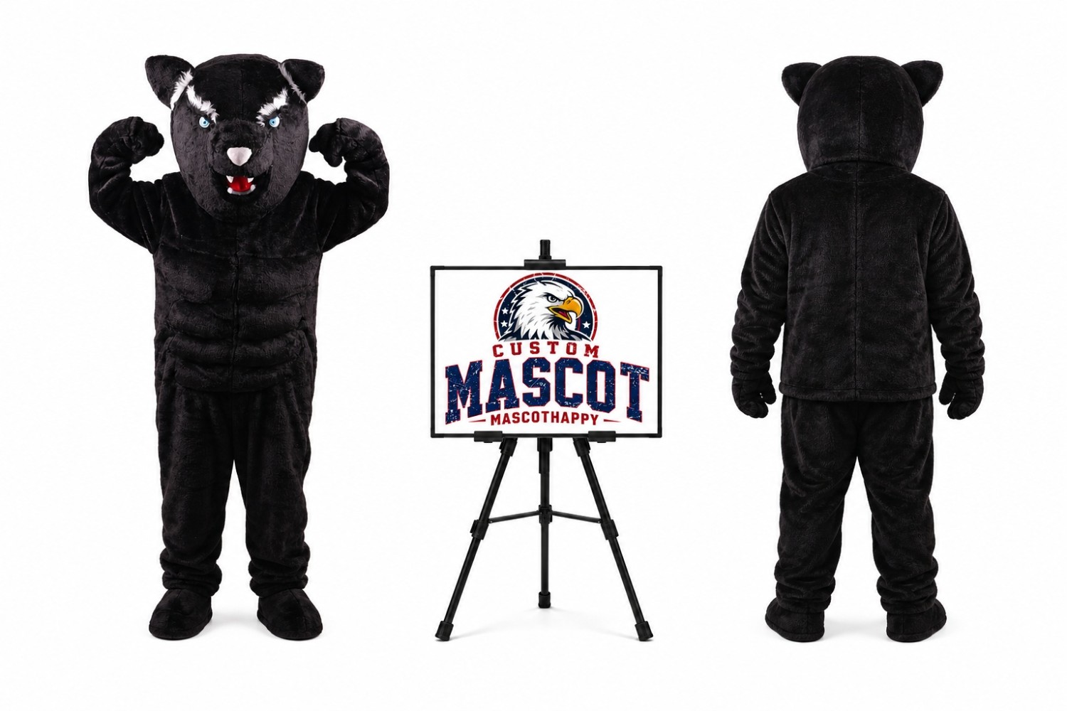Panther Power Cat Mascot Costume Panther Power Cat Mascot Costume