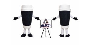Coffee Cup Mascot Costume Coffee Cup Mascot Costume