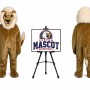 Blonde Lion Mascot Costume