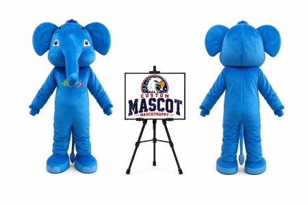 Dark Adult Elephant Mascot Costume