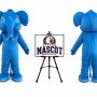 Dark Adult Elephant Mascot Costume