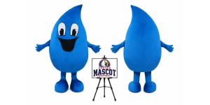 Water Drop Mascot Costume Water Drop Mascot Costume