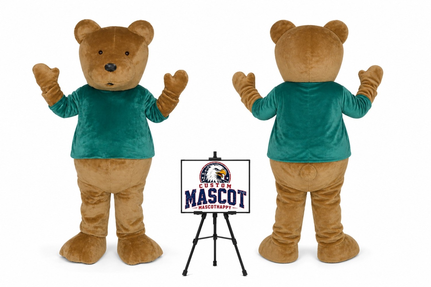 Bown Bear Cartoon Mascot Costume Bown Bear Cartoon Mascot Costume