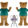 Bown Bear Cartoon Mascot Costume