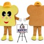 Bread Mascot Costume for Food Events