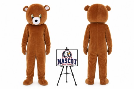 Bear Plush Helmet Mascot Head Mascot Costume