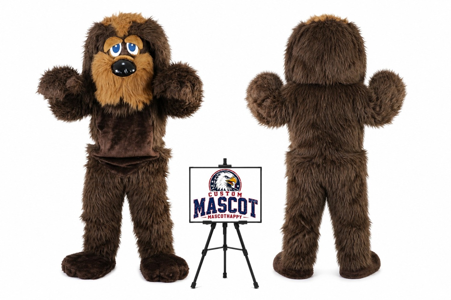 Long Hairy Dog Mascot Costume Long Hairy Dog Mascot Costume