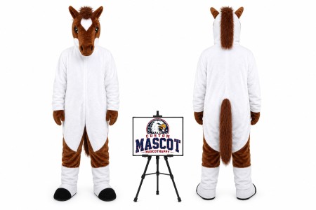Piebald Horse Mascot Costume