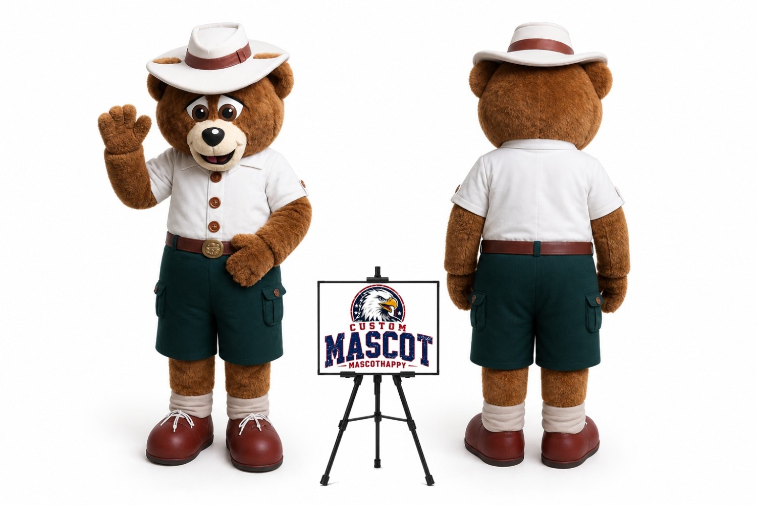 Buddy Bear Crealy Park In Devon Mascot Costume Buddy Bear Crealy Park In Devon Mascot Costume