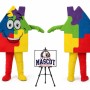 Building Block House Mascot Costume