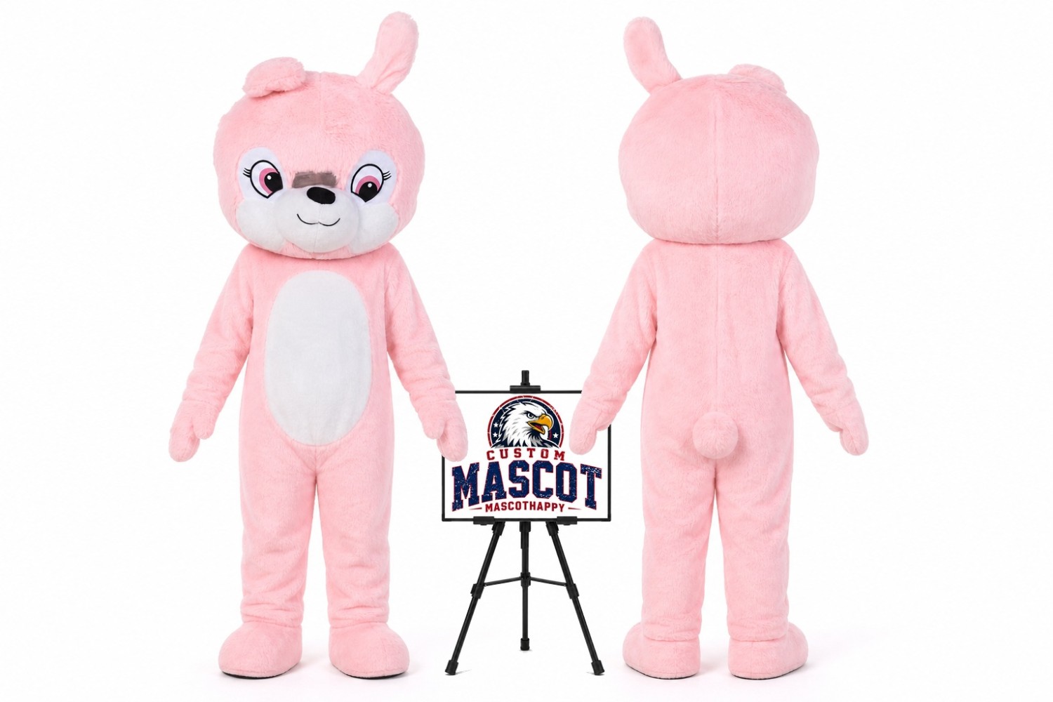 Bunny Plush Helmet Mascot Head Mascot Costume for Easter Events Bunny Plush Helmet Mascot Head Mascot Costume for Easter Events