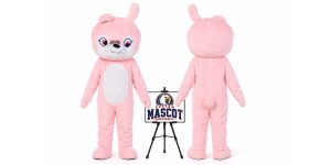 Bunny Plush Helmet Mascot Head Mascot Costume for Easter Events Bunny Plush Helmet Mascot Head Mascot Costume for Easter Events