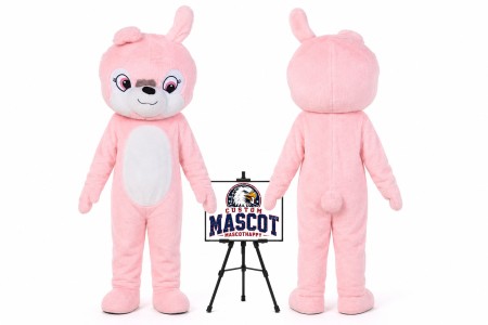 Bunny Plush Helmet Mascot Head Mascot Costume for Easter Events