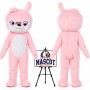 Bunny Plush Helmet Mascot Head Mascot Costume for Easter Events