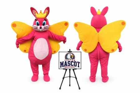 Butterfly Bunny Mascot Costume for Easter Events