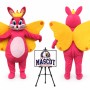 Butterfly Bunny Mascot Costume for Easter Events