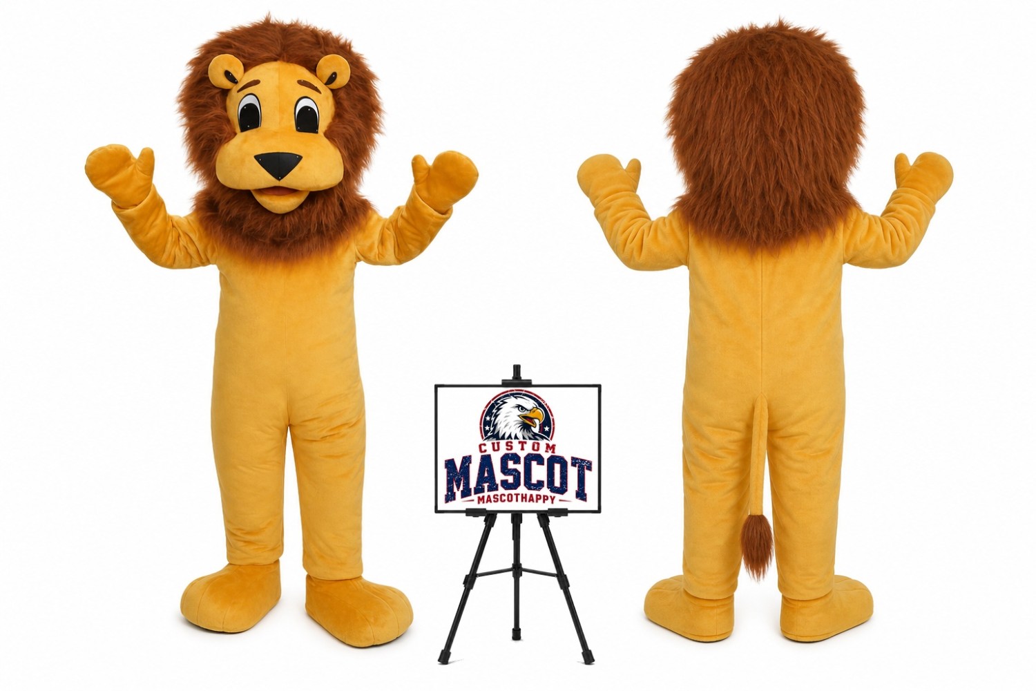 Bwron Furry Lion Mascot Costume Bwron Furry Lion Mascot Costume